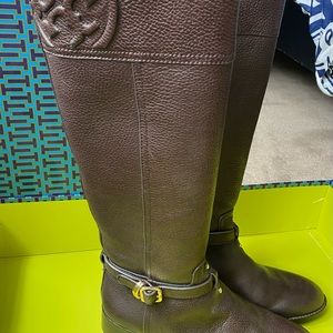 Tory Burch Chocolate Brown Riding Boots